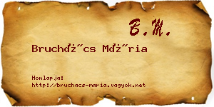 Bruchács Mária névjegykártya