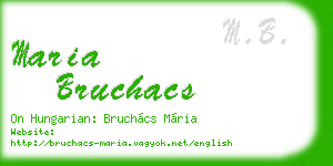 maria bruchacs business card